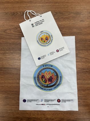Tulip Traditional Artisans Upliftment Program Paper Bag and Folder Set, Government of India Initiative