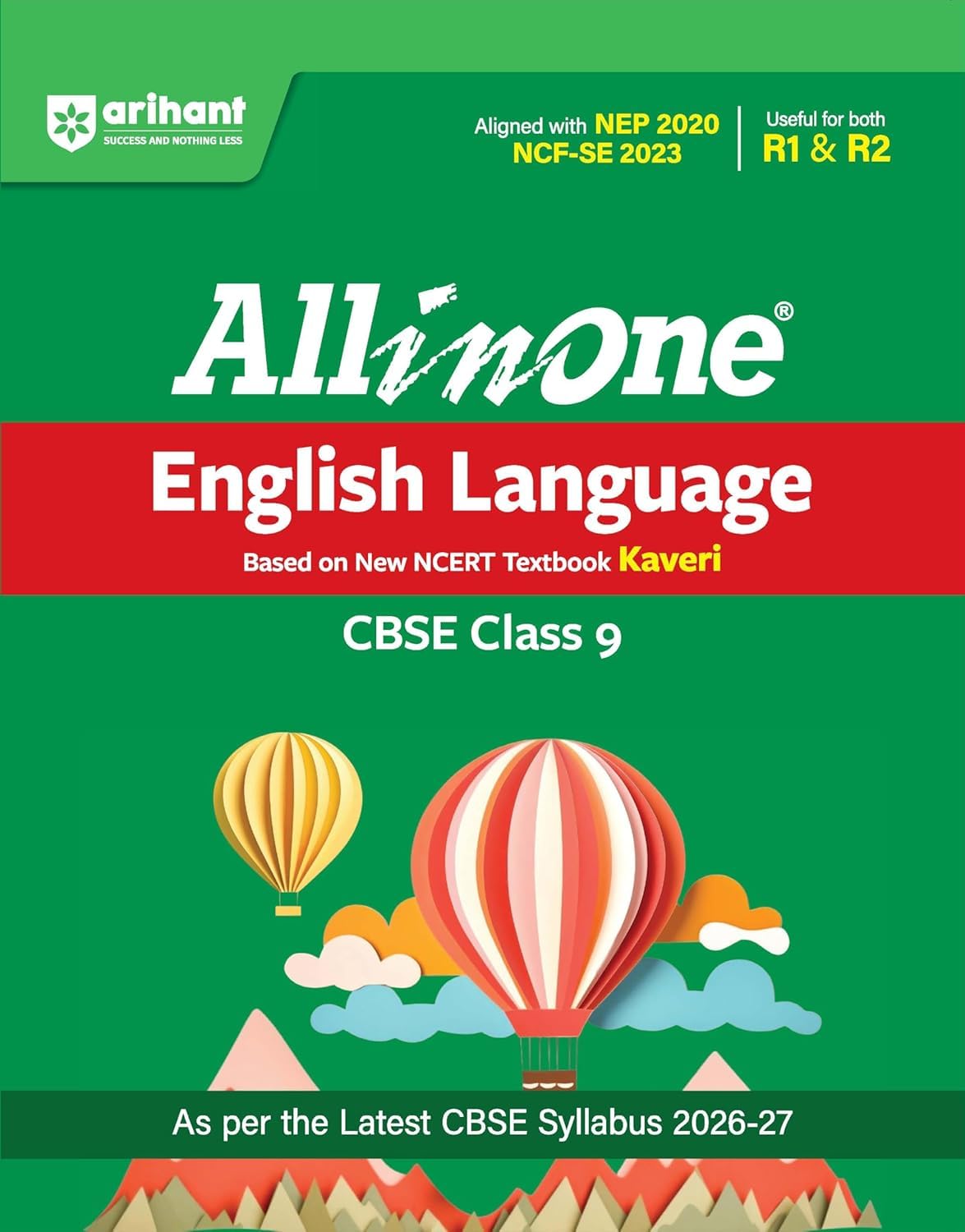 Arihant All in One English Language (Keveri) Class 9 for CBSE Exam 2026-27 | NCERT Based Complete Theory, Practice Exercises, CBQs, A-R, Sample Papers & Mind Maps | Revised Edition as per Latest Syllabus