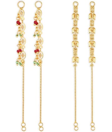 1gram gold Plated Kanchain Ear chain earcuff Ear to Ear Combo for Women & Girls