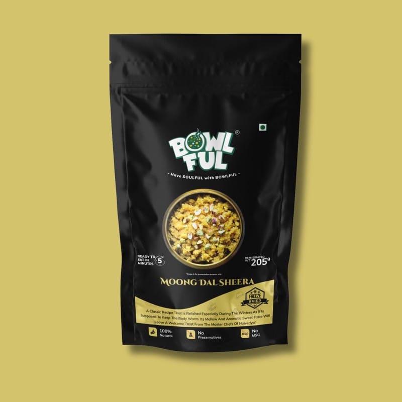 Bowlful Moong Dal Sheera - 125g Net, Sweet Moong Dal Dessert, Winter Warmth