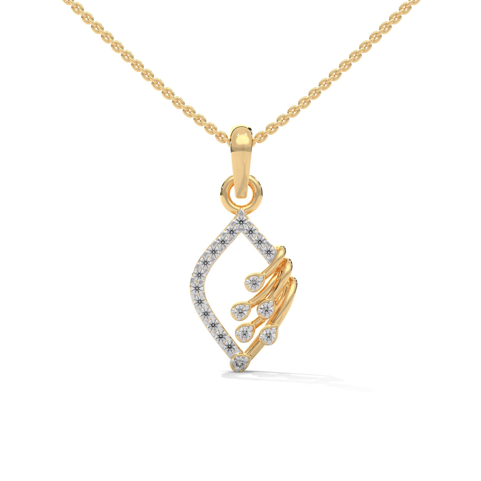 Maia Silver Pendant with Chain | 22KT Gold Vermeil-Yellow Gold / 16 inches + 1 inch Extension