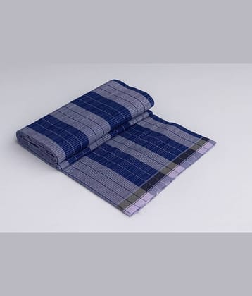 Shyam Handloom Cotton Men's Lungi Navy Blue ( Pack of 1 )