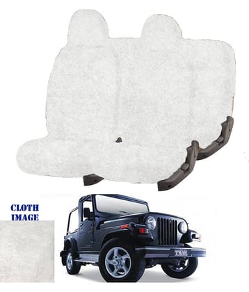 Mahindra Thar White 5 Seater Car Seat Cover