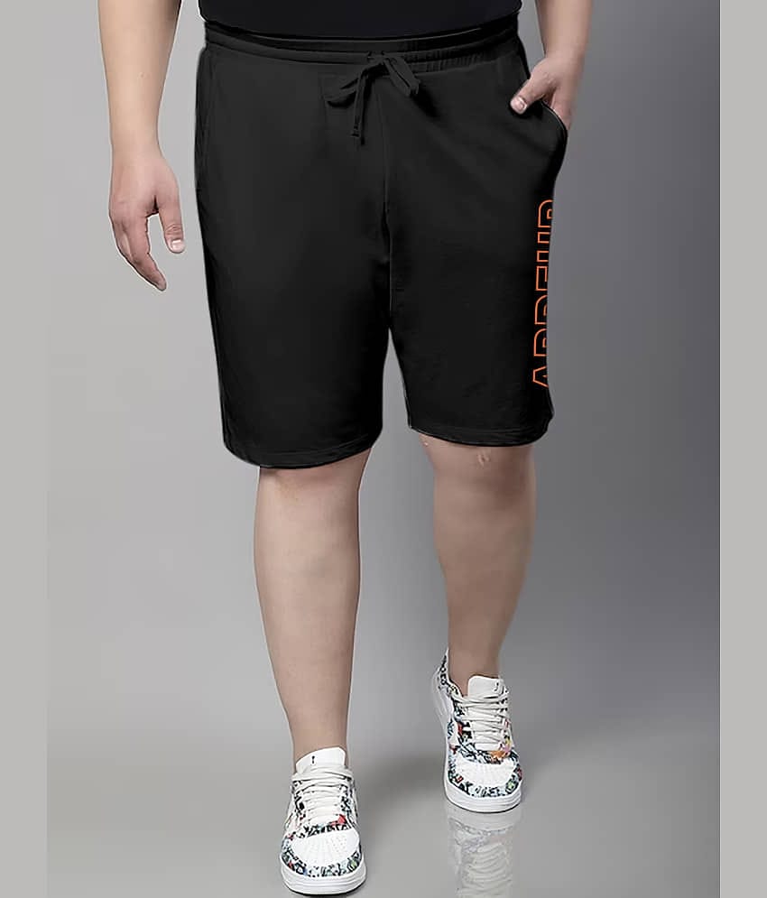 Ardeur Black Cotton Blend Men's Shorts ( Pack of 1 )