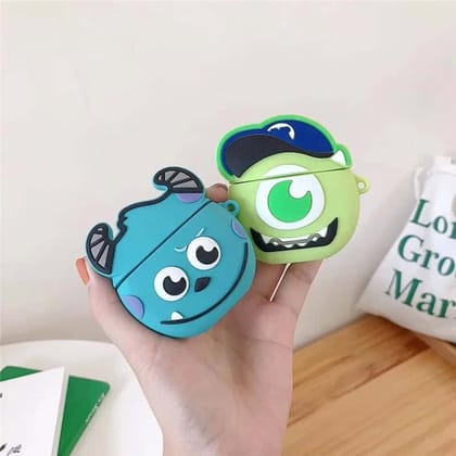 Monster Blue Green Rubber Silicone Airpod Case-Airpod Pro 1 / Airpod Pro 2 / Blue