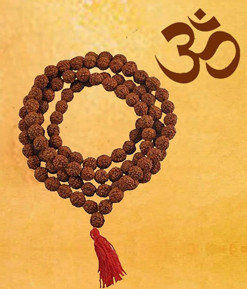 5 Mukhi Rudraksha Mala 108 Beads (8mm)