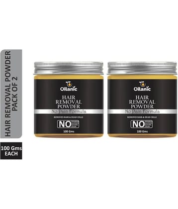 Oilanic  Hair Removal Powder For Removing Hair  Hair Removal Powder From Underarms, Legs & Bikini Line(Three in one) 200 g Pack of 2
