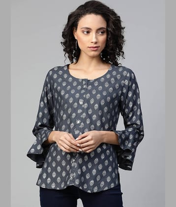 HIGHLIGHT FASHION EXPORT Women's Viscose Regular Top ( Grey )