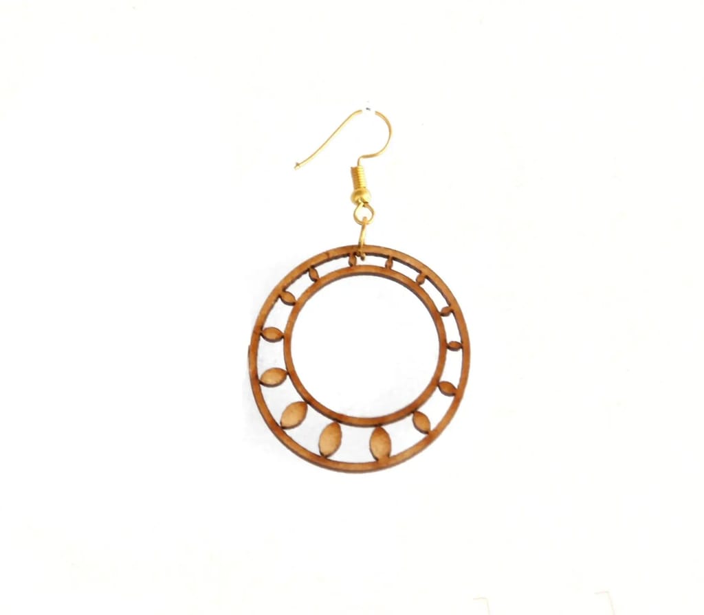 Handcrafted Wooden Earrings Set - 3 Pairs of Unique Designs