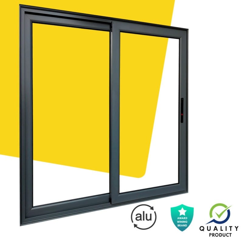 KALCO Readymade Single Slide Sliding Window in Matt Grey Colour (4ft x 4ft)
