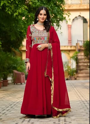 Beautiful Gown Duppata outfits