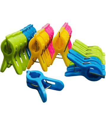 SHOP BY ROOM Multi Color Plastic Cloth Clip for Drying Cloth - Pack of 24