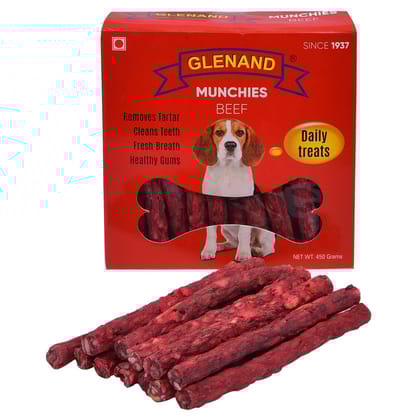 Glenand Dog Munchies 450g Beef Box