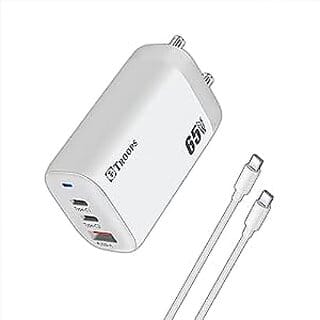 TP TROOPS 65W GAN DESKTOP FAST CHARGER  GaN  Quick 3 Port Charger C+C+A 65W