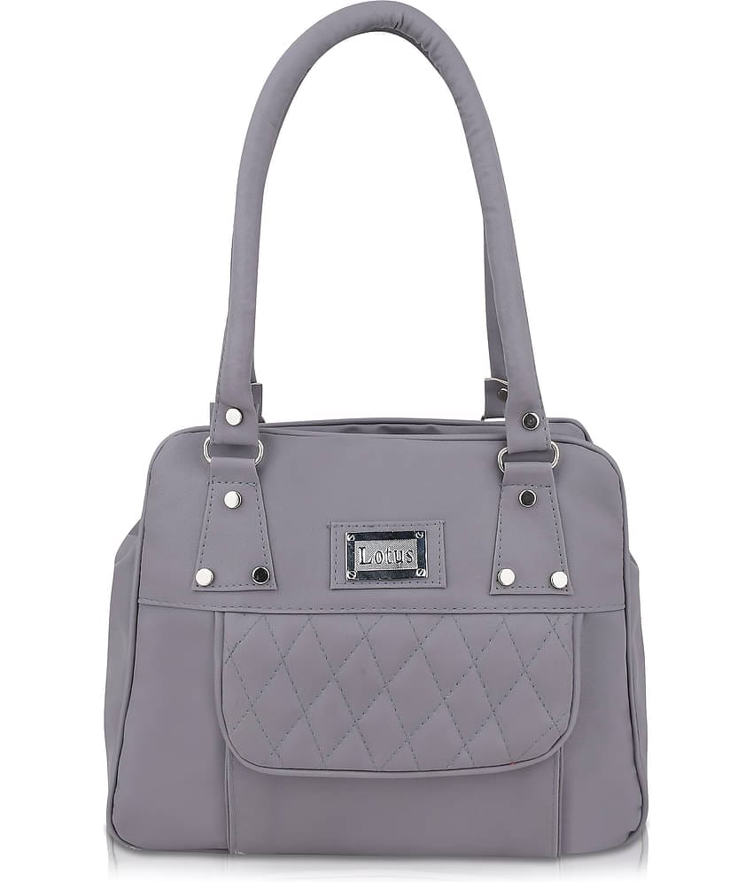 The monaina crapt Shoulder Bag PU Set of 1 ( Grey )