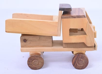 Natural Wood Dumper Truck Toy