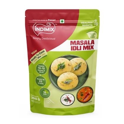 Indimix Ready to Cook Masala Idli Mix - 200g ( Pack of 50 )