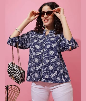 Sheetal associates Women's Cotton Regular Top ( Blue )