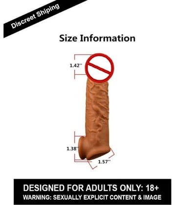 6.75 Inch INDIAN DARK CHOCOLATE JUMBO REUSABLE CONDOM WASHABLE PENIS EXTENDER CONDOM