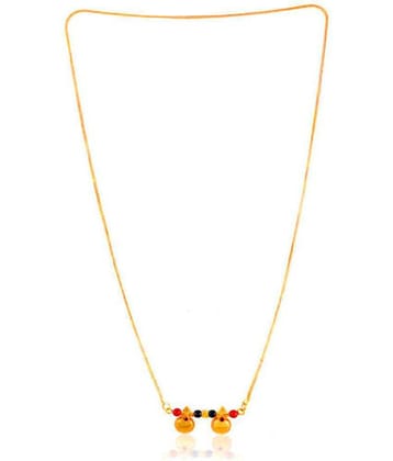 SHANKH-KRIVA - Golden Mangalsutra ( Pack of 1 )