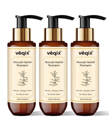 Veqix Dhavath Hair Fall & Hair Growth Shampoo For Normal - Oily Hair100ml (Pack of 3)