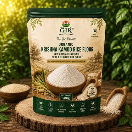 Organic Krishna Kamod Rice Flour | Low Pressure Ground Pure & Healthy Rice Flour