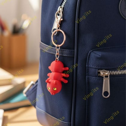 Vinglits Bugsy & Scaly 3D Printed Keychains – Articulated Animal Toys, Pocket-Friendly Keyrings, Stress Relief Desk Toys for Kids & Adults, Collectible Accessories (Ant - Pico, Medium)