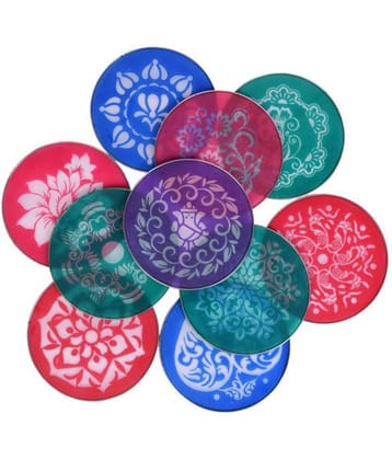 Vardhman Plastic Rangoli Making Round Stencil, Plastic Jali ( Pack of 10 )