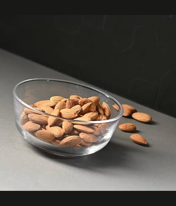 AFAST Kitchen Dining Serving Bowl Glass Plain Serving Bowl 5 cm ( Set of 1 ) Transparent