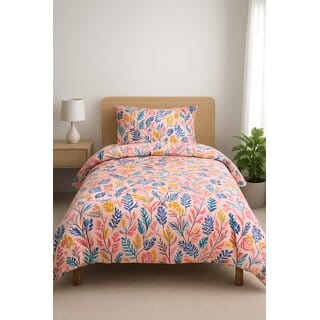 BEDZY Classic Collection Flat Single Bedsheet with 1 Pillow Cover