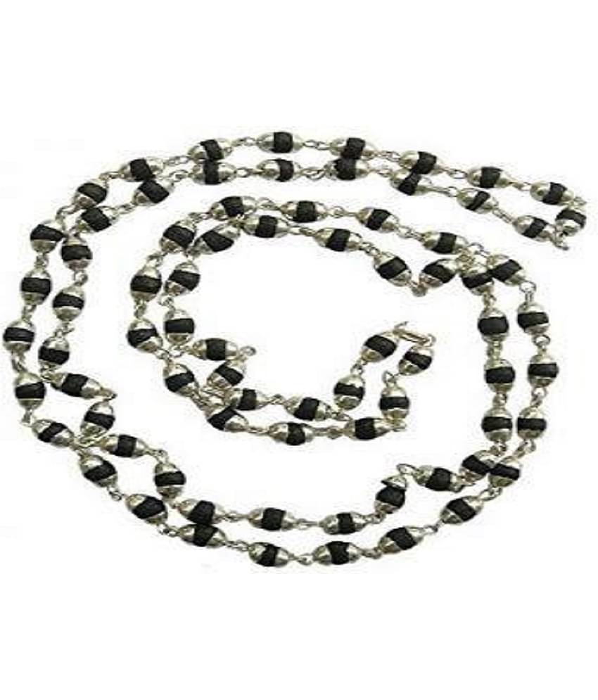 Black Tulsi Silver Natural Certified Mala