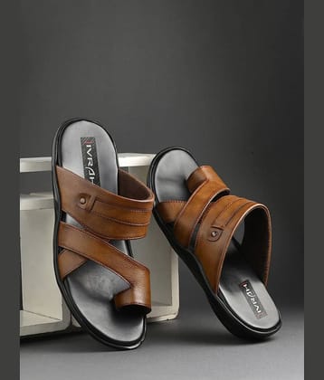 IVRAH Brown Men's Leather Slipper