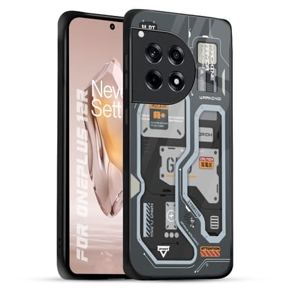 Retro Futuristic Glass Case for OnePlus 12R 5G