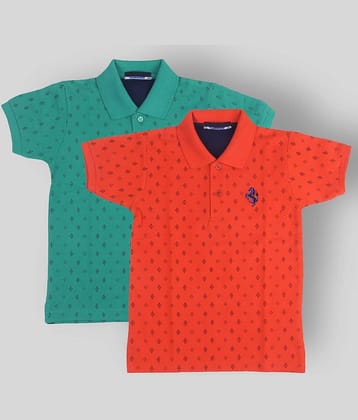 NEUVIN Pack of 2 Boys Cotton Polo T-Shirt ( Multi Color )