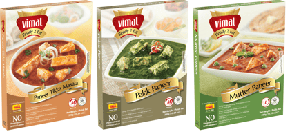 VIMAL Ready to Cook and EatCombo Pack Of Paneer Tikka Masala/Palak Paneer/Mutter Paneer Instant Mix Vegetarian with No Added Preservative And Colours - 300g Each (Pack of 3)