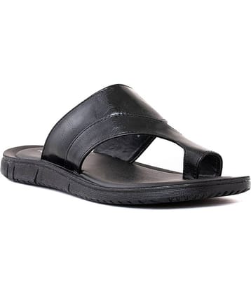 KHADIM Black Men's Leather Slipper