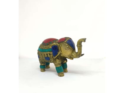 Brass Elephant Decor Handcrafted Traditional Home Decor Statue - 4 inch Brass Elephant Decor Handcrafted Traditional Home Decor Statue - 4 inch