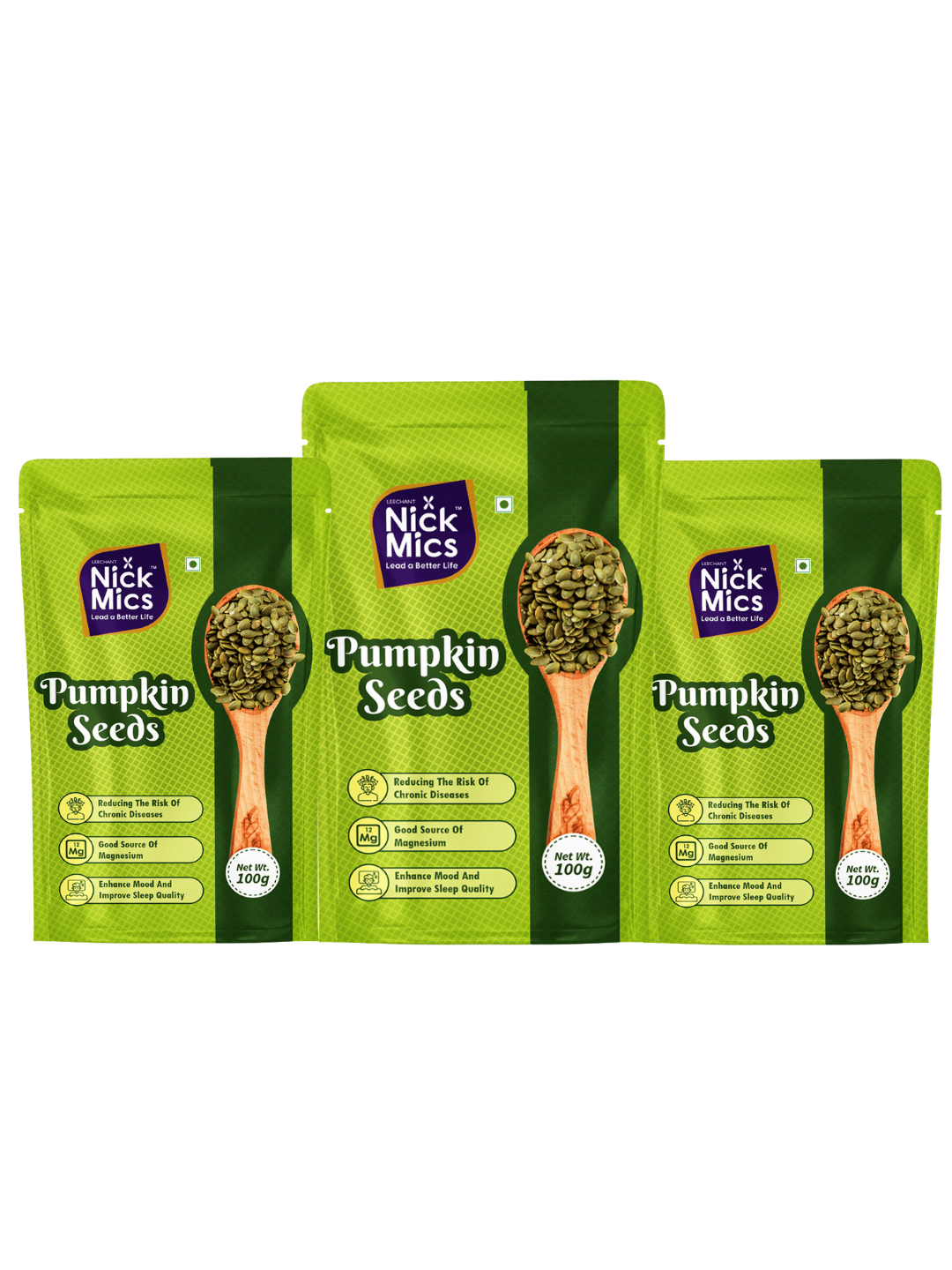 Nickmics Pumpkin seed (Pack of 3)-100g each