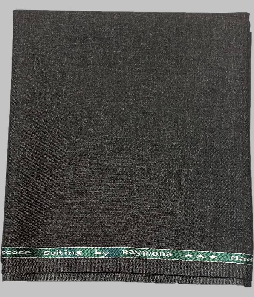 Raymond - Dark Grey Polyester Blend Men's Unstitched Pant Piece ( Pack of 1 )