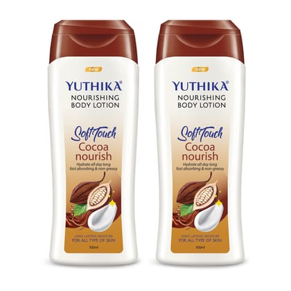Yuthika Cocoa Nourish Body Lotion 100ml Pack of 2 Soft Touch Cocoa Body Lotion for Long Lasting Moisture & Soothing Skin