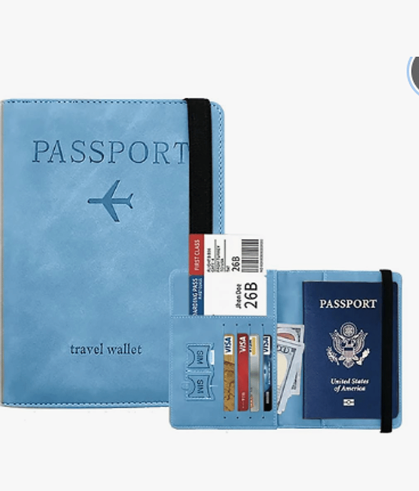 SKYVILLA Leather Multi Color Passport Holder