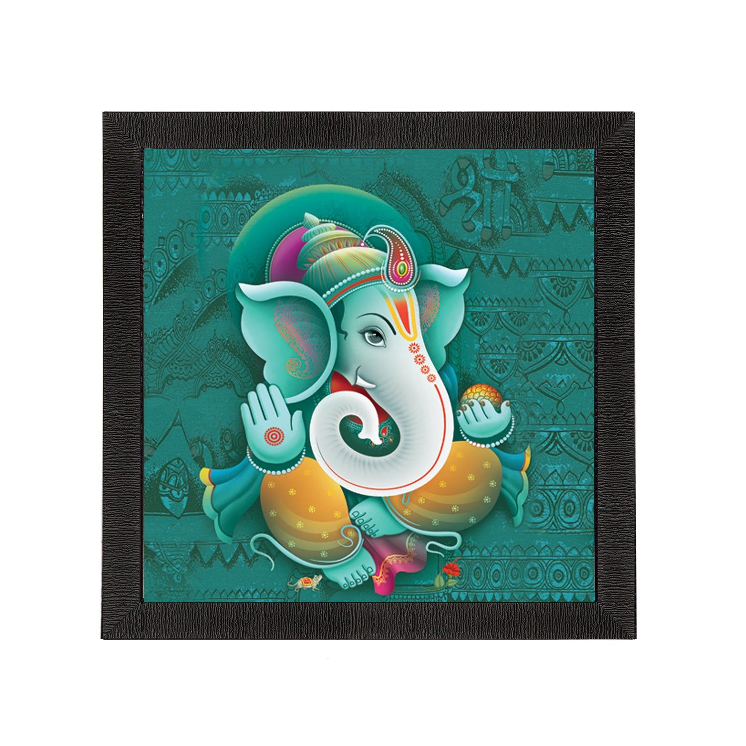 Lord Ganesha Satin Matt Texture UV Art Painting