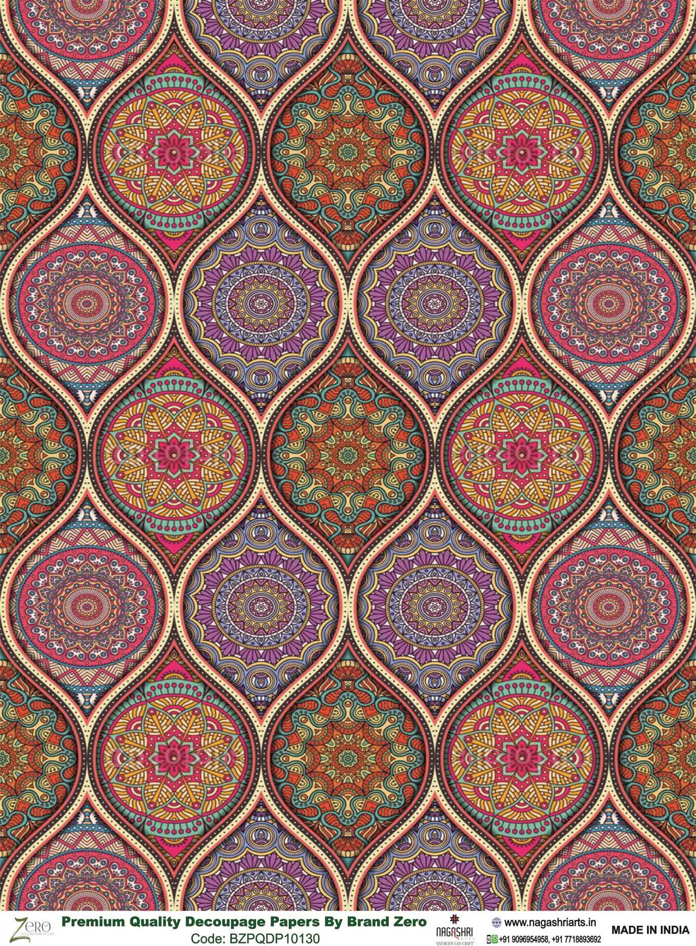 Brand Zero Premium Quality Decoupage Paper Pack of Two - Design Code: BZPQDP10130