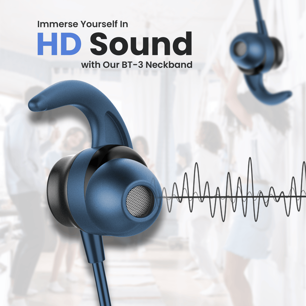 Cellecor Wireless Waterproof Neckband with 25 Hrs playtime Headphone Bluetooth - Blue