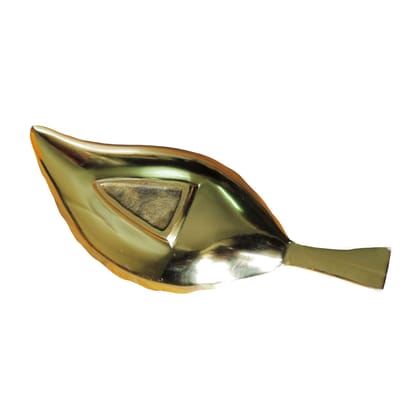 Aluminium Decorative Neem Leaf white and Gold (AMAS3183/13)