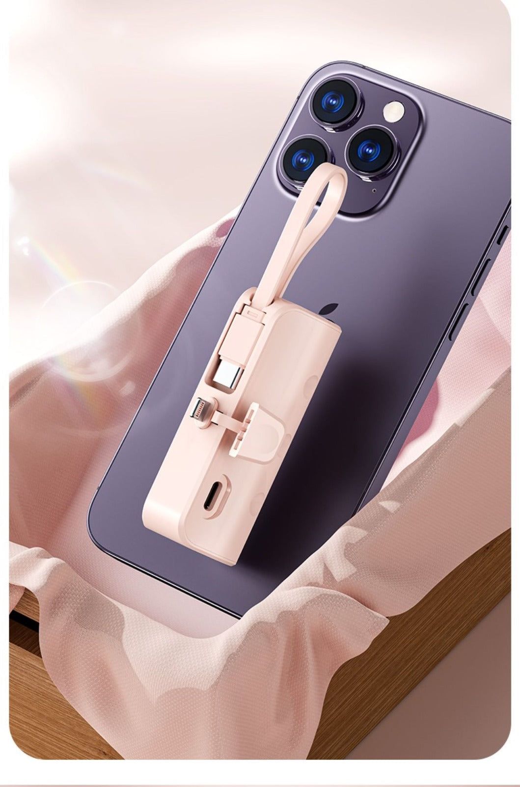 Amytel 15watt Fast Charging Key Chain Power Bank with 5000mah For Android ( 6 Month Warranty)