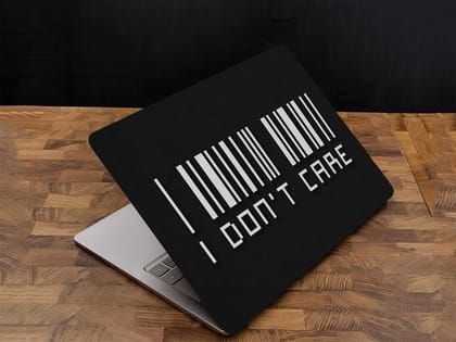 Adefex Laptop Skin Sticker for all laptop & notebook - Abstract Barcode I Don't Care