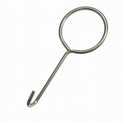 Hot Plate Lifting Hooks (Pack of 2) � Stainless Steel Multi-Use Idli Plate & Idiyappam Stand Lifter � Rotisserie Grill Basket Lifting Hook � Circle Head Drain Key Tool for Shower Drain Cover Removal