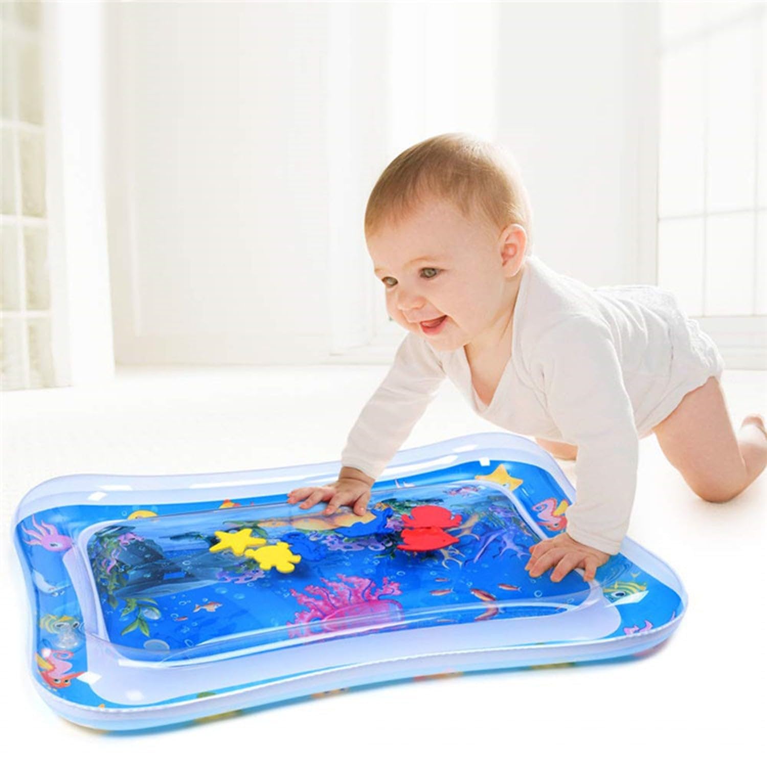 DHRUVINSRI Baby Water Mat Inflatable Baby Play Mat Activity Center for Infant Baby Toys 3 to 15 Months, Baby Gifts for Boys Girls(Assorted Design)