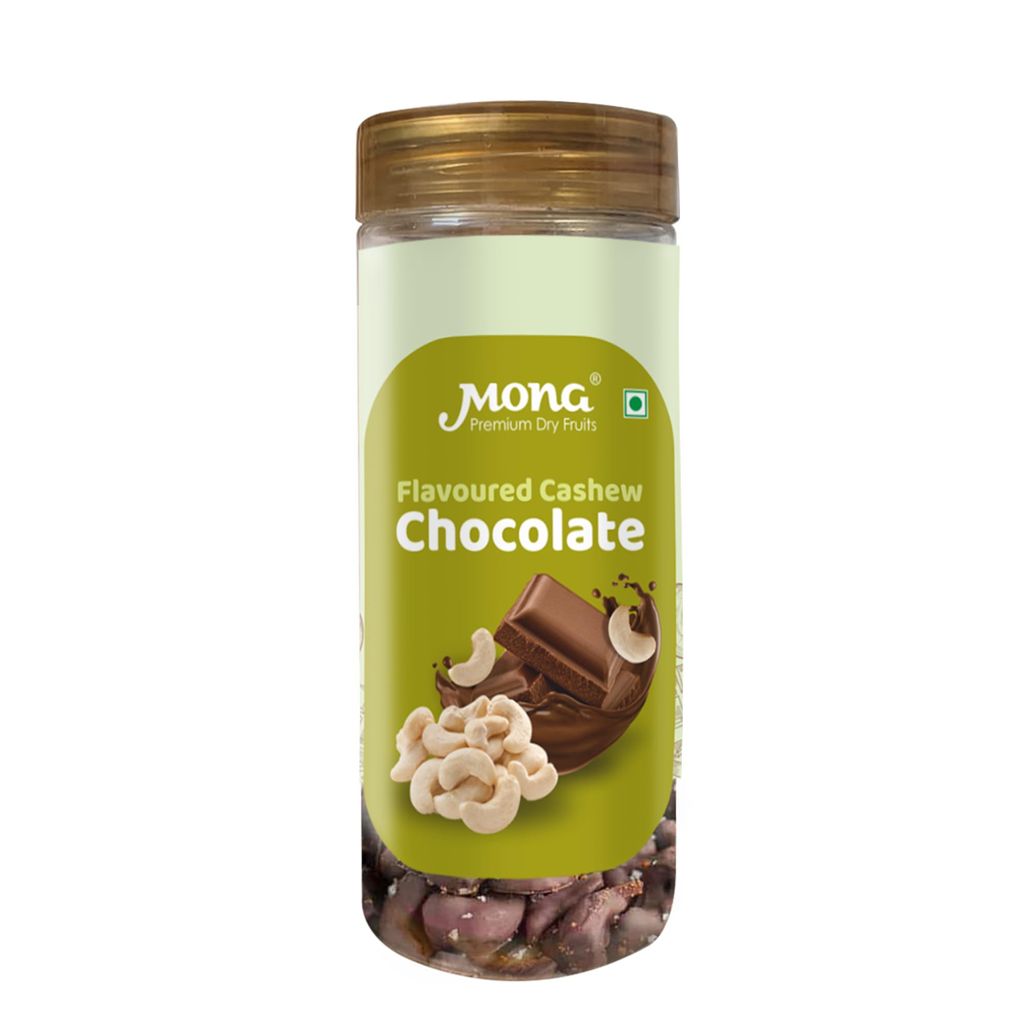 Mona Premium Chocolate Flavoured Cashew Nuts - Delicious Dry Fruit Snack Jar